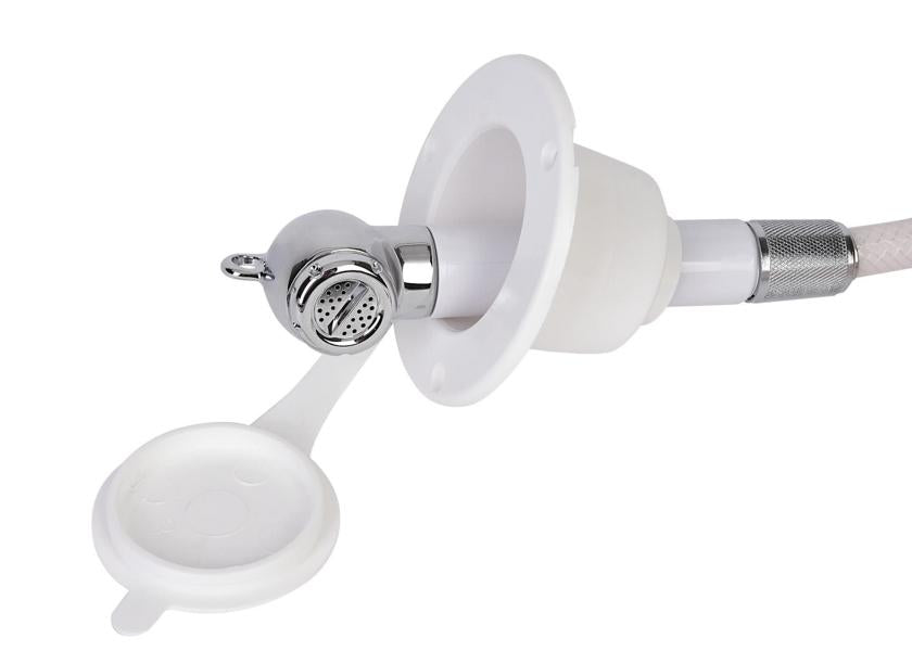Heckdusche mit 3 m Schlauch, weiss