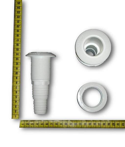 PVC-Borddurchlass weiß 1 1/4