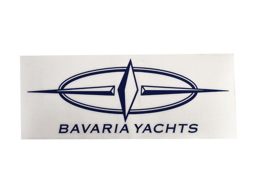Aufkleber Schriftzug "Bavaria Yachts" 1-fürbig blau