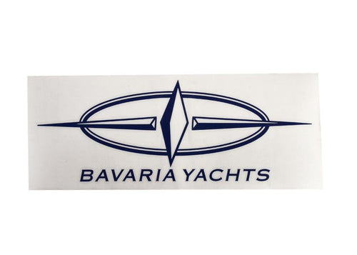 Aufkleber Schriftzug "Bavaria Yachts" 1-fürbig blau