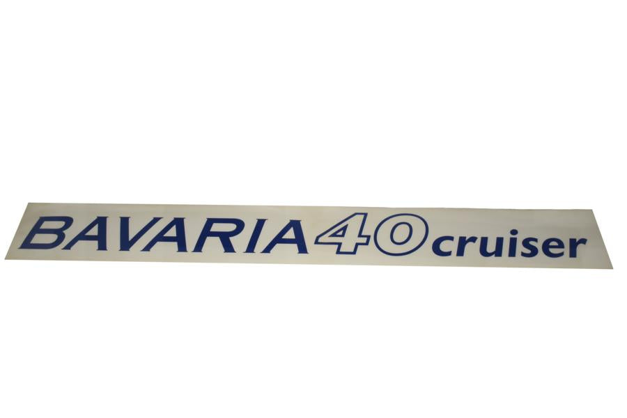 Aufkleber "BAVARIA 40 cruiser" 1-fürbig blau