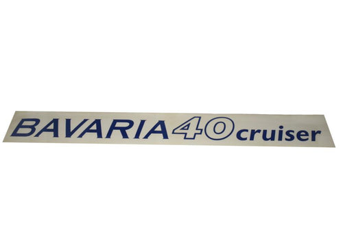 Aufkleber "BAVARIA 40 cruiser" 1-fürbig blau