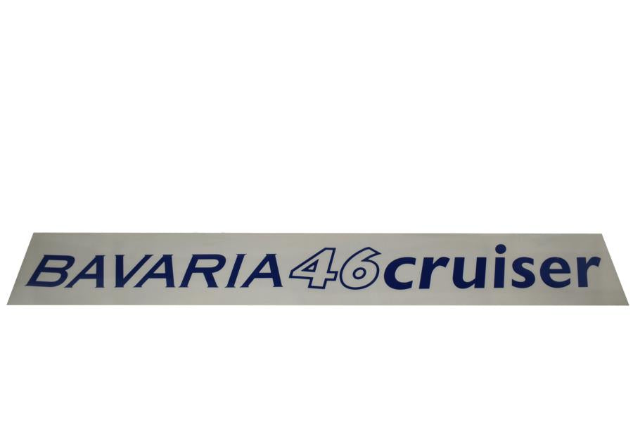 Aufkleber "BAVARIA 46 cruiser" 1-fürbig blau
