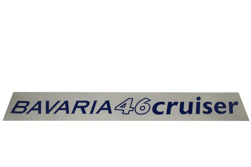Aufkleber "BAVARIA 46 cruiser" 1-fürbig blau