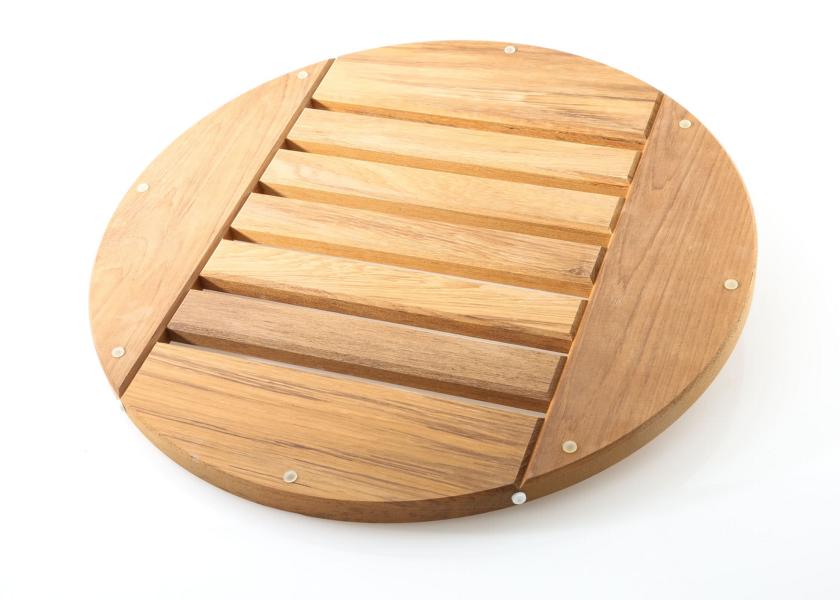 Duschrost, rund, aus Teak