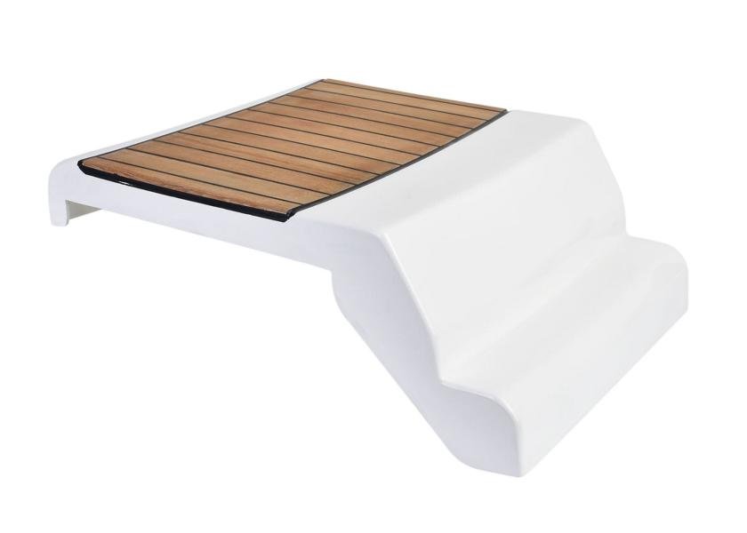 GFK-Steuermannsitz B 40 mit Teak, (2000-2002)