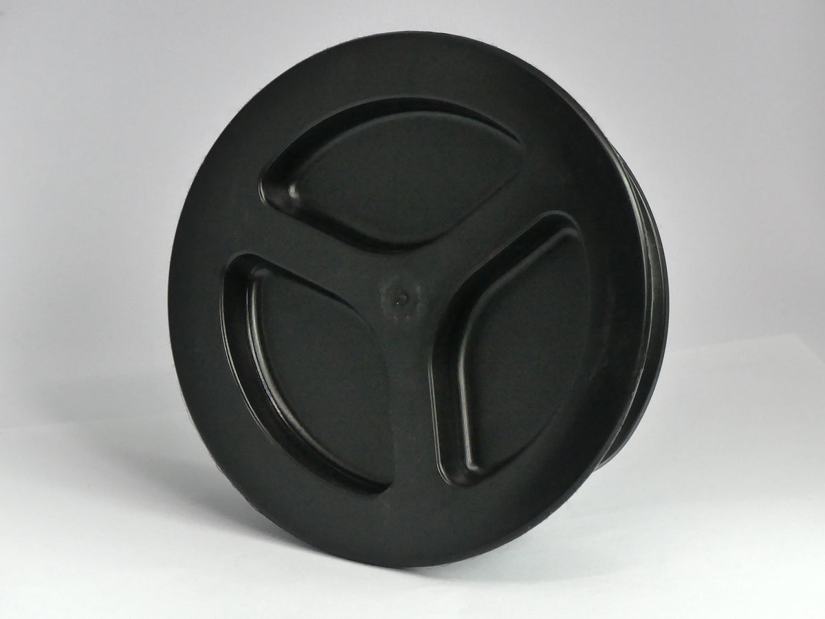 Inspektionsdeckel / rund / 148 mm / schwarz