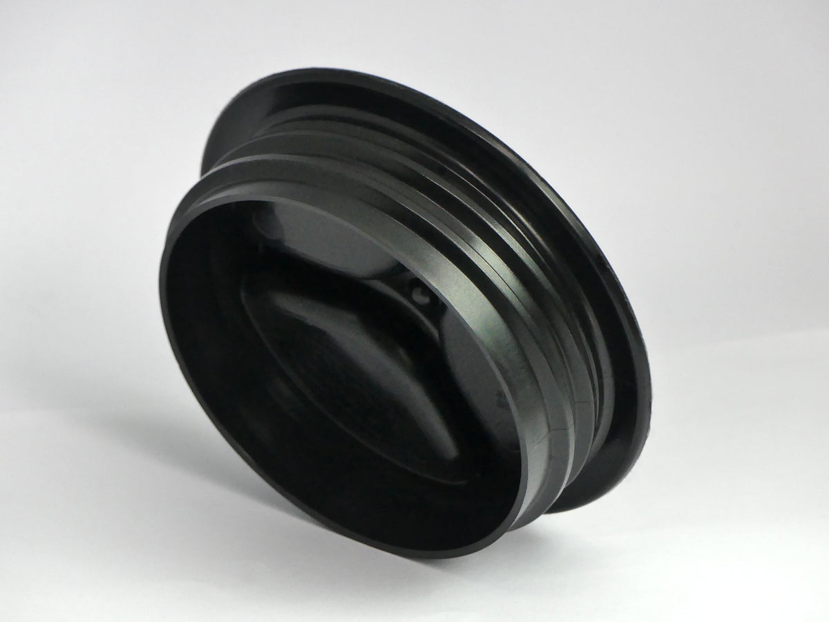 Inspektionsdeckel / rund / 148 mm / schwarz