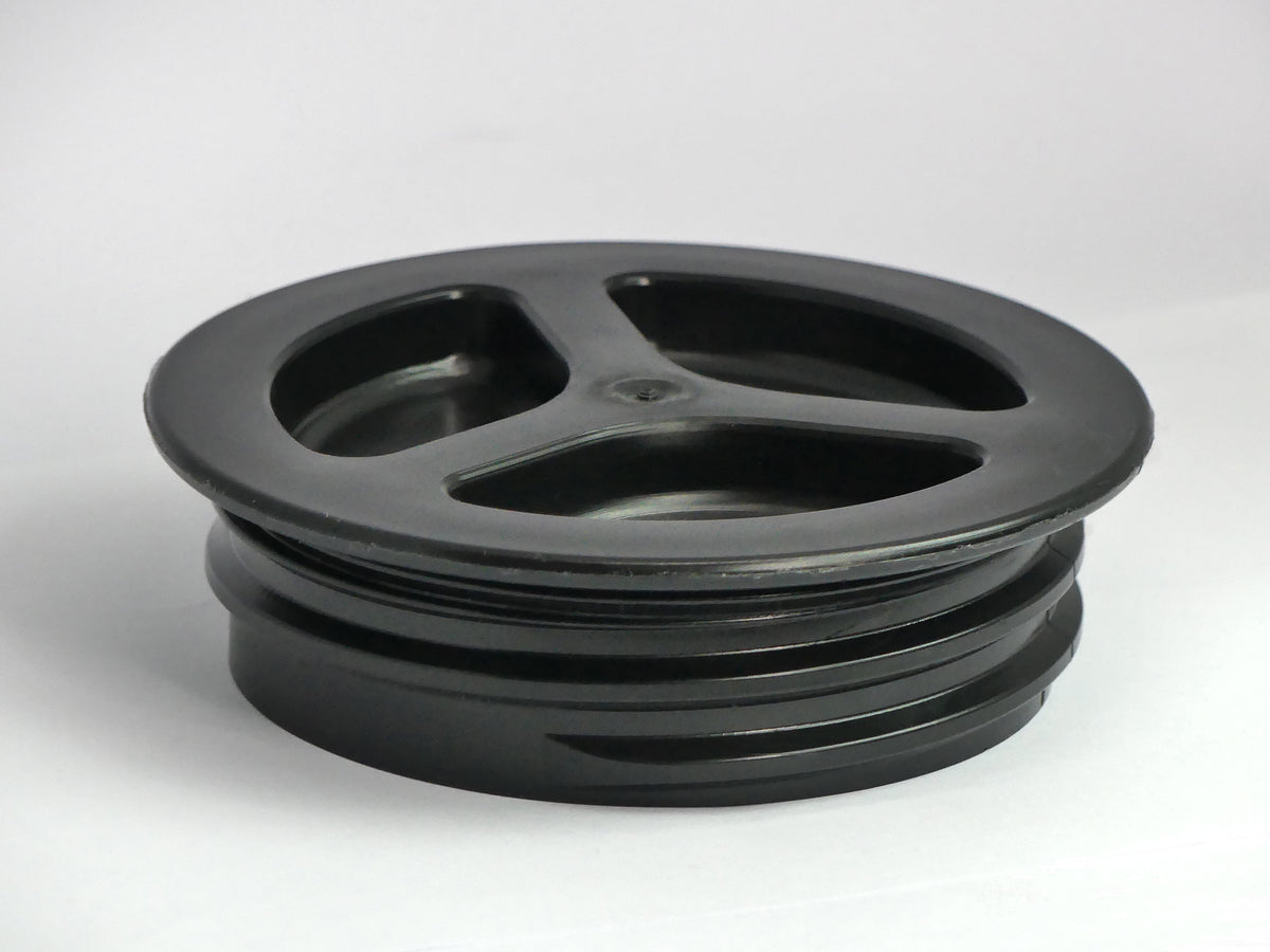 Inspektionsdeckel / rund / 148 mm / schwarz